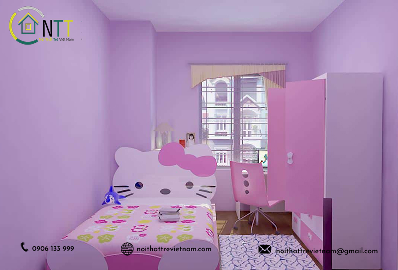Thiết kế nội thất phòng ngủ cho bé gái những lưu ý không thể bỏ qua